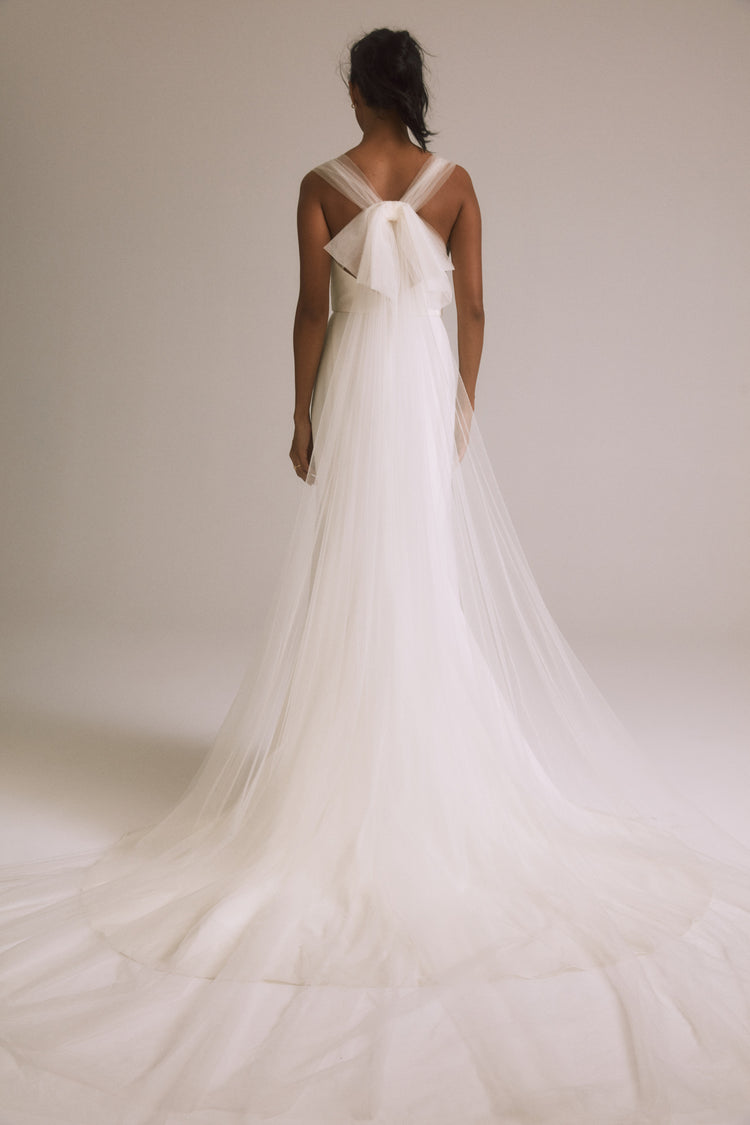 Desi, dress from Collection Bridal by Nouvelle Amsale, Fabric: stretch-crepe-and-tulle