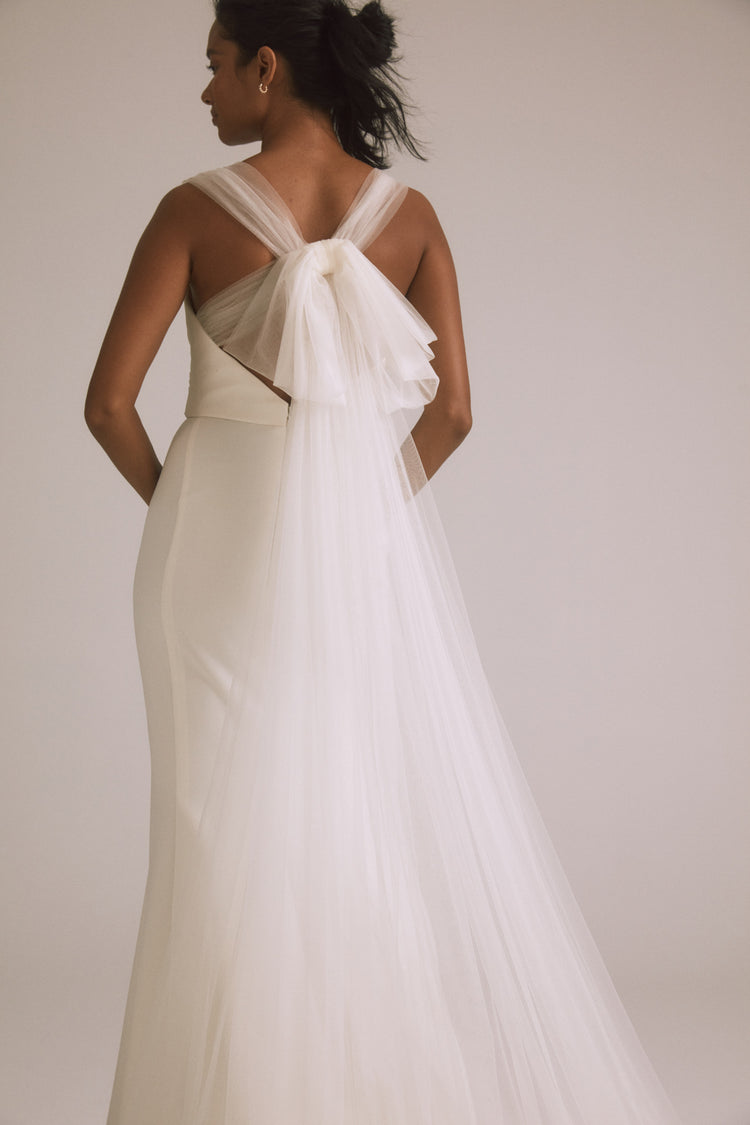 Desi, dress from Collection Bridal by Nouvelle Amsale, Fabric: stretch-crepe-and-tulle