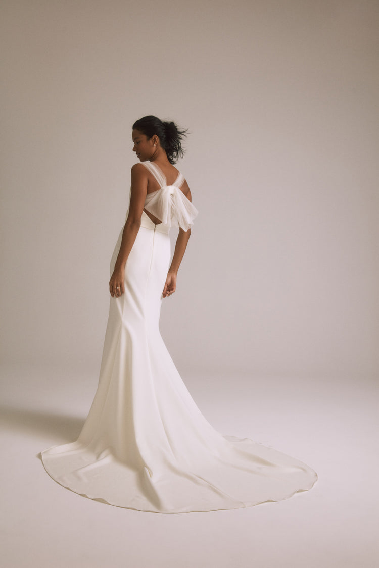Desi, dress from Collection Bridal by Nouvelle Amsale, Fabric: stretch-crepe-and-tulle