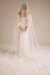 R410V - 3D Floral Embellished Veil - Ivory, dress by color from Collection Accessories by Nouvelle Amsale