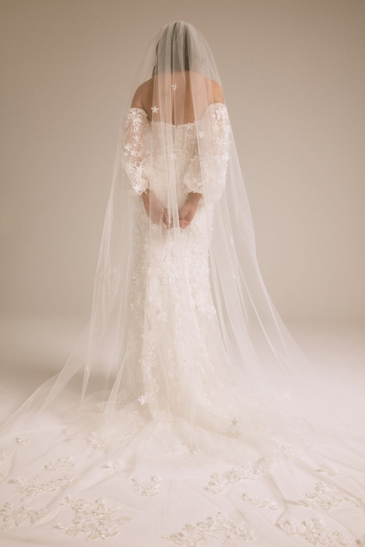 Grace, dress from Collection Bridal by Nouvelle Amsale, Fabric: floral