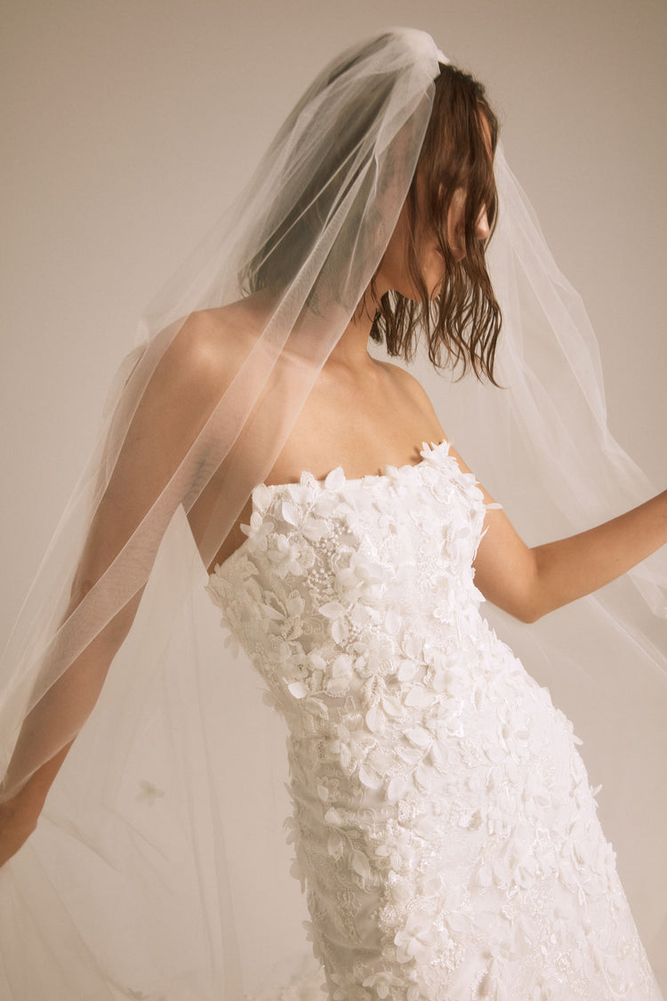 Grace, dress from Collection Bridal by Nouvelle Amsale, Fabric: floral