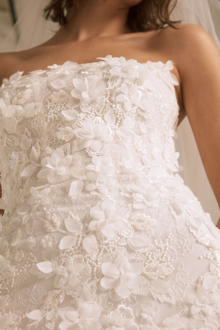 Grace, dress from Collection Bridal by Nouvelle Amsale, Fabric: floral