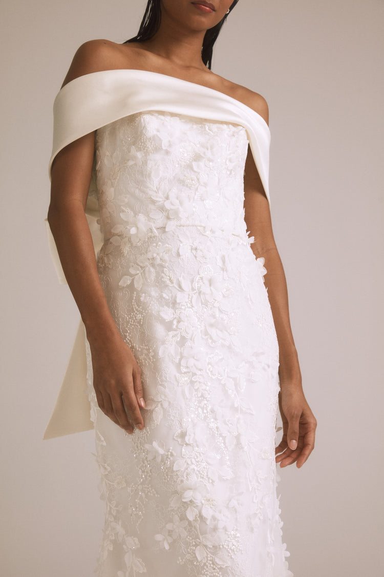Jana, dress from Collection Bridal by Nouvelle Amsale, Fabric: 3d-floral-embellished-illusion-tulle-and-mikado