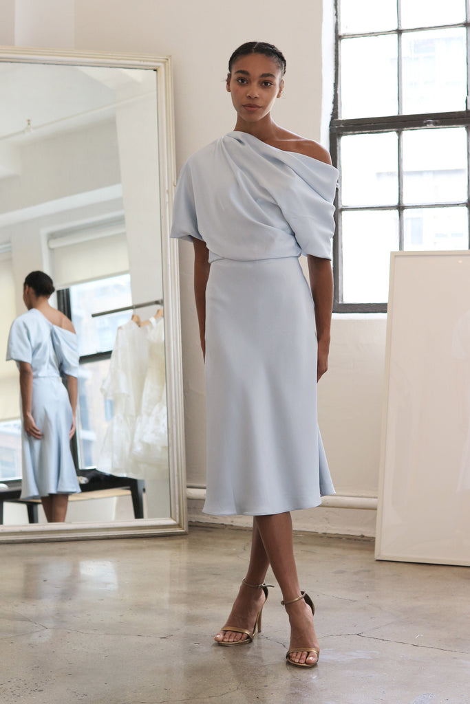 Product P391S - Draped Bodice Dress - Rose Image