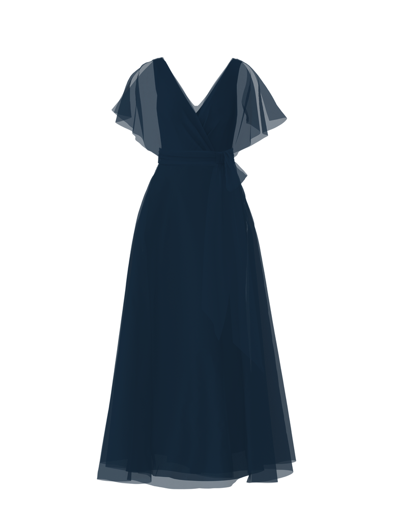 Product Bodice(Ava), Skirt(Cerisa),Belt(Sash), navy Image