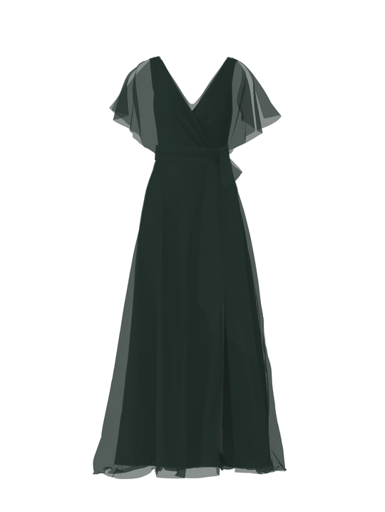 Bodice(Ava), Skirt(Arabella),Belt(Sash), hunter, $270, combo from Collection Bridesmaids by Amsale x You