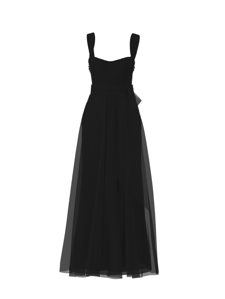 Product Bodice(Alexis), Skirt(Justine),Belt(Sash), black Image