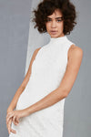 LW133 - High Neck Shift - Silk-White, dress by color from Collection Little White Dress by Amsale